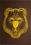 Affiche Wild Bear Jaune/noir limitée 10 exemplaires